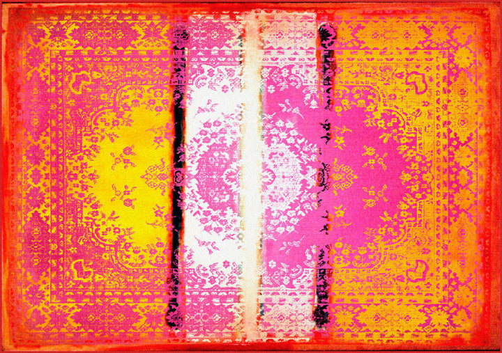 Kashan Remix Orange Pink Rug