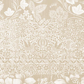 Arts & Crafts Patchwork Wallpaper - Beige