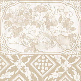 Arts & Crafts Patchwork Wallpaper - Beige