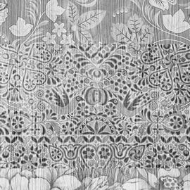 Arts & Crafts Patchwork Wallpaper - Black and White