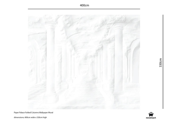 Paper Palace Folded Columns Wallpaper Mural