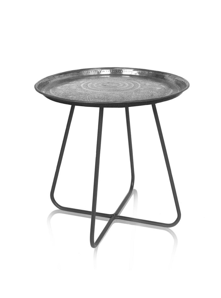 New Casablanca Table (Grey with Silver top)