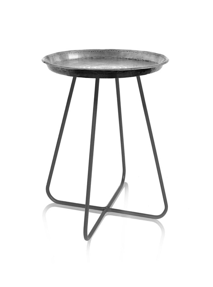 New Casablanca Table (Grey with Silver top)