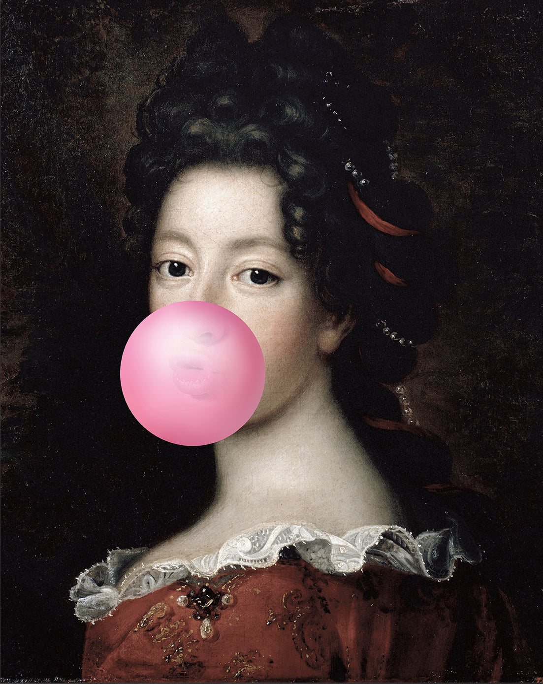 Bubblegum Portrait Pink Bubblegum Canvas Mineheart Art bubblegum-portrait-pink-bubblegum-canvas-mineheart-art