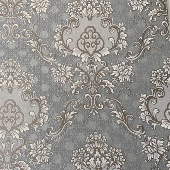 audley warm grey floral pattern