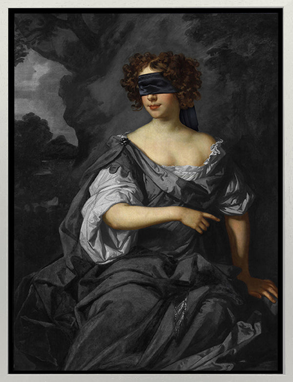 Blindfold -1 Framed Printed Canvas