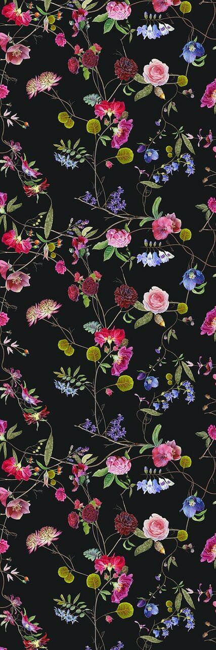 Carolyn Jenkins Botanical Chinoiserie Black and Colours Wallpaper