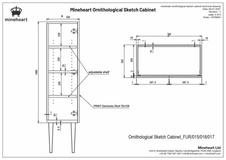 Courtney Brims Ash Ornithological Sketch Cabinet