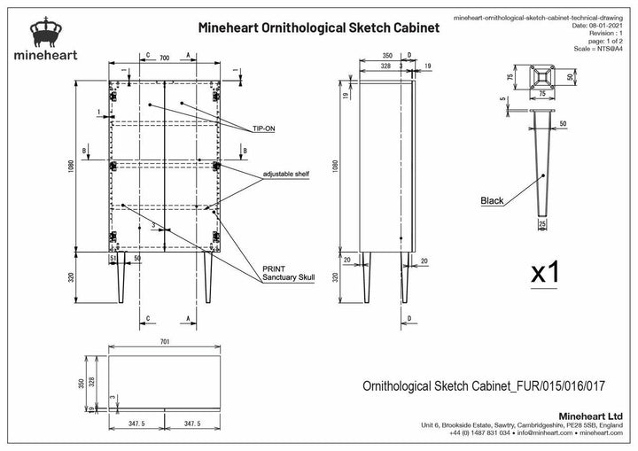 Courtney Brims Ash Ornithological Sketch Cabinet