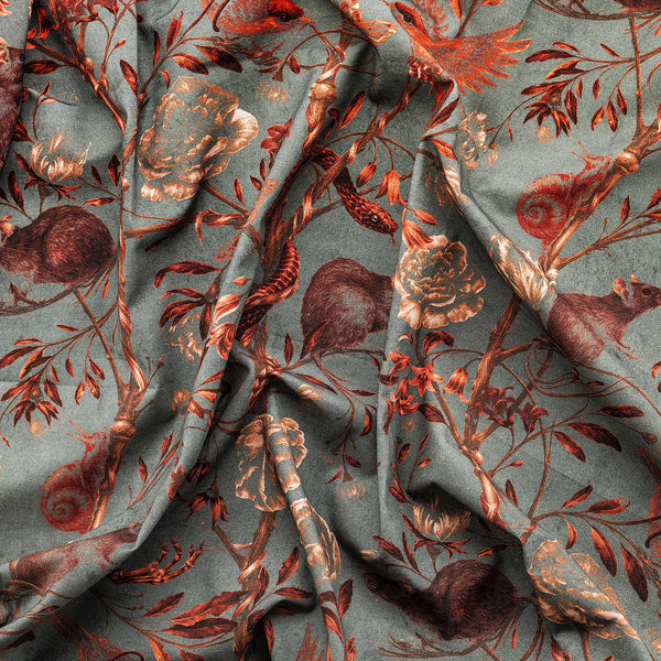 Courtney Brims Back to Nature Red fabric