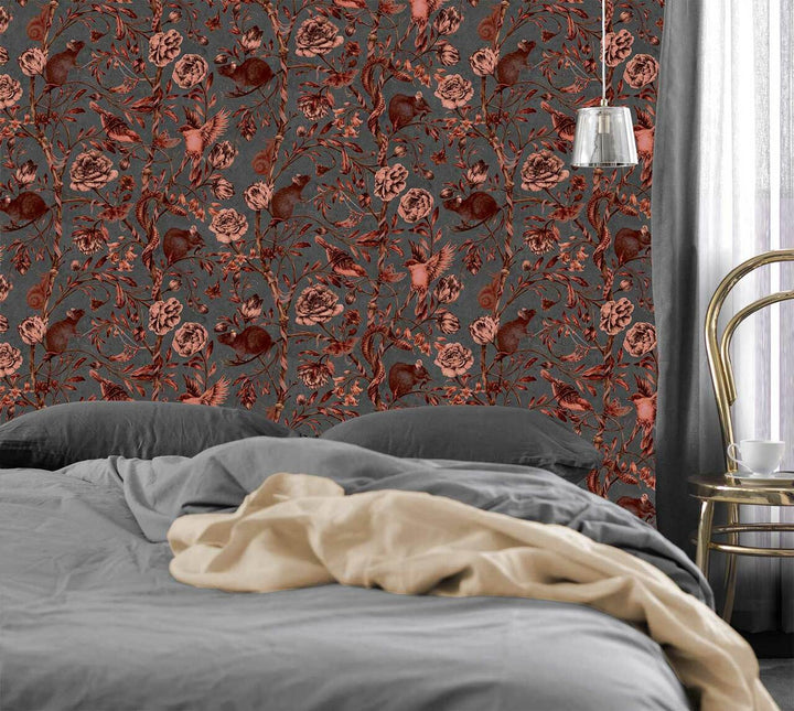 Courtney Brims Back to Nature Red Wallpaper