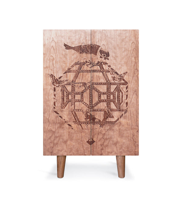 Courtney Brims Cherry Ornithological Sketch Cabinet