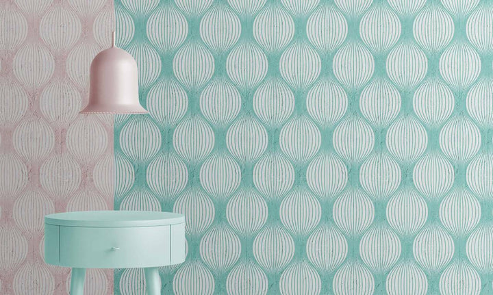 Emanuele Pangrazi Aquamarine Geometric Bulbs Wallpaper