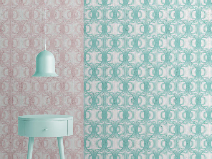 Emanuele Pangrazi Aquamarine Geometric Bulbs Wallpaper