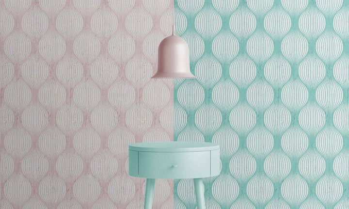 Emanuele Pangrazi Aquamarine Geometric Bulbs Wallpaper