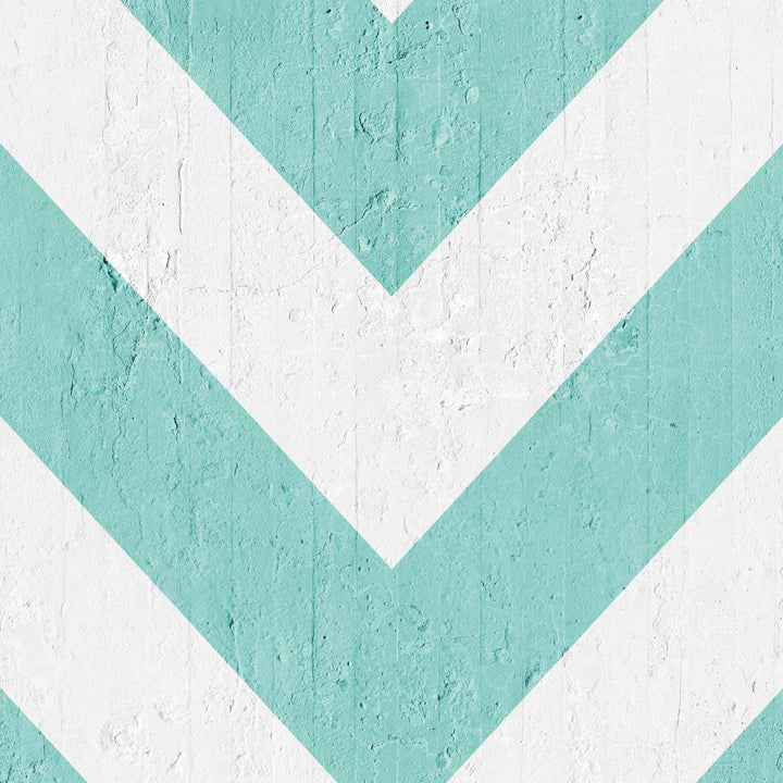 Emanuele Pangrazi Aquamarine Geometric Stripes Wallpaper