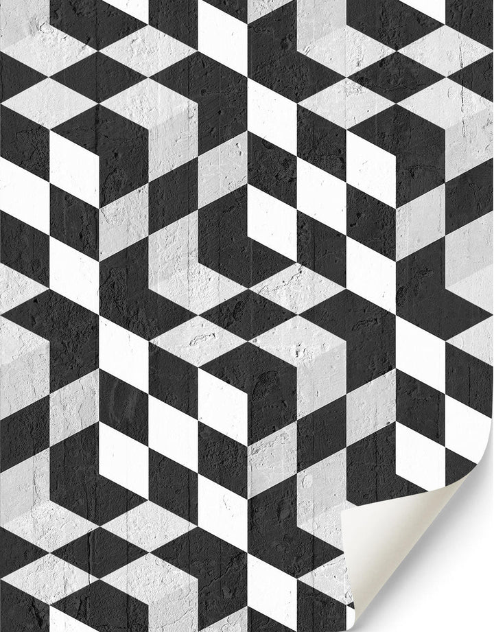 Emanuele Pangrazi Black Geometric Cubes Wallpaper