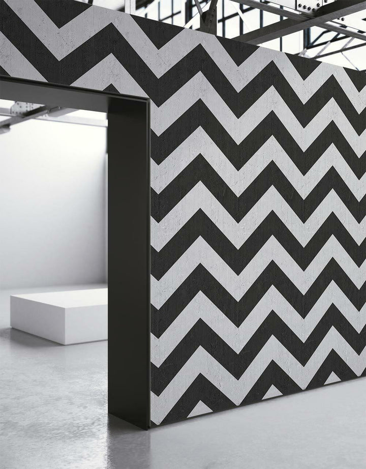 Emanuele Pangrazi Black Geometric Stripes Wallpaper