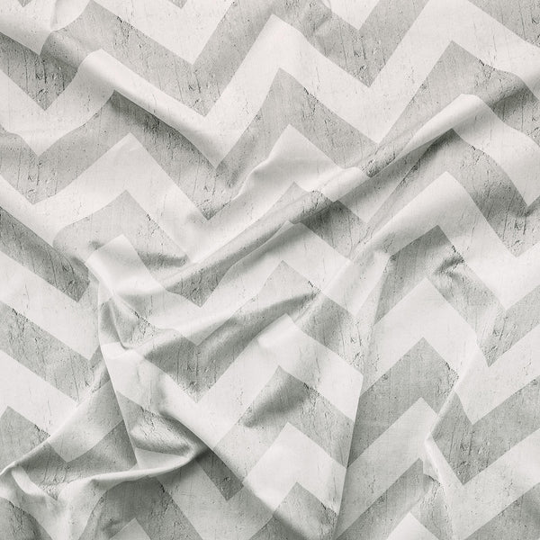 Emanuele Pangrazi Geometric Stripes Printed Fabric- Grey