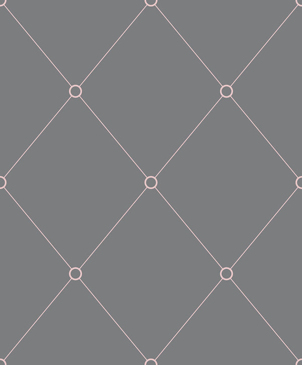 Emanuele Pangrazi Grey and Pink Quilt Outline Wallpaper