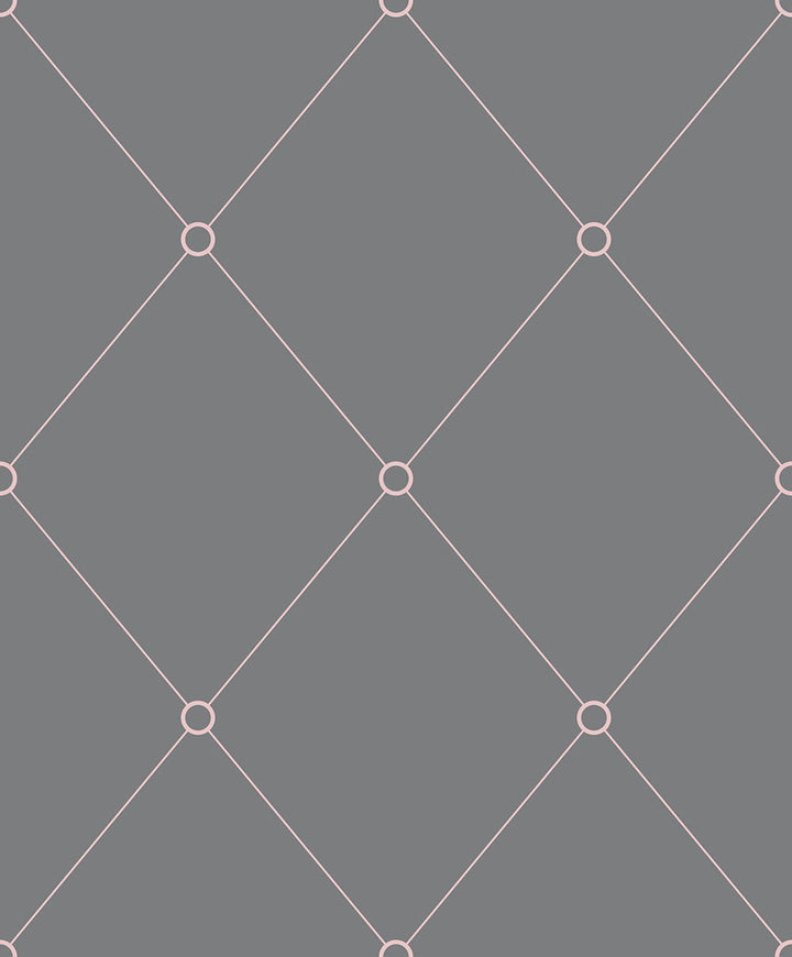 Emanuele Pangrazi Grey and Pink Quilt Outline Wallpaper