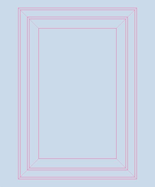 Emanuele Pangrazi Light Blue and Pink Panel Outline Wallpaper