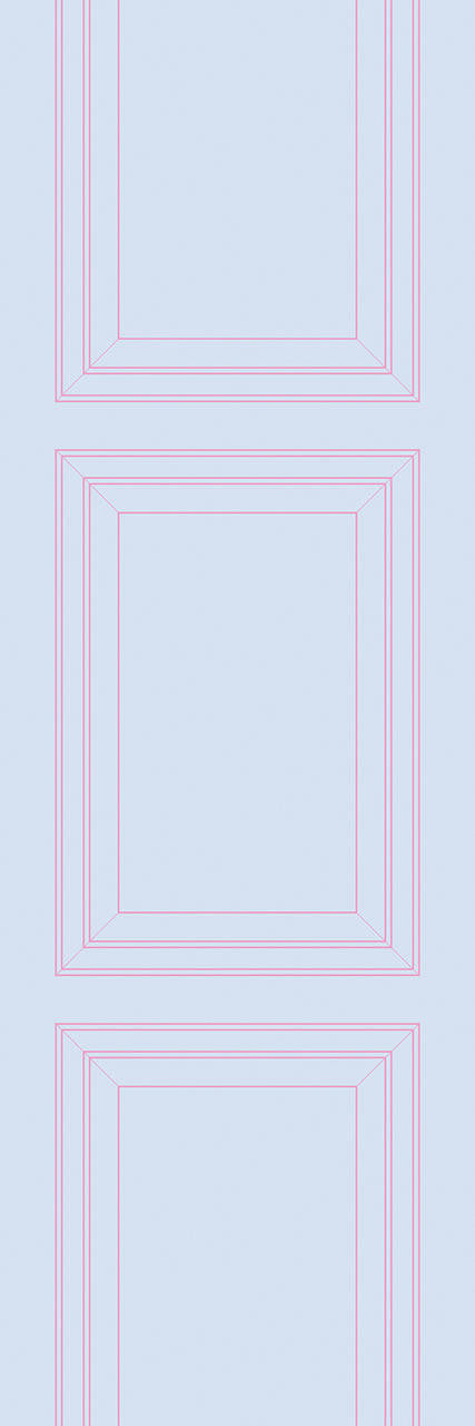 Emanuele Pangrazi Light Blue and Pink Panel Outline Wallpaper