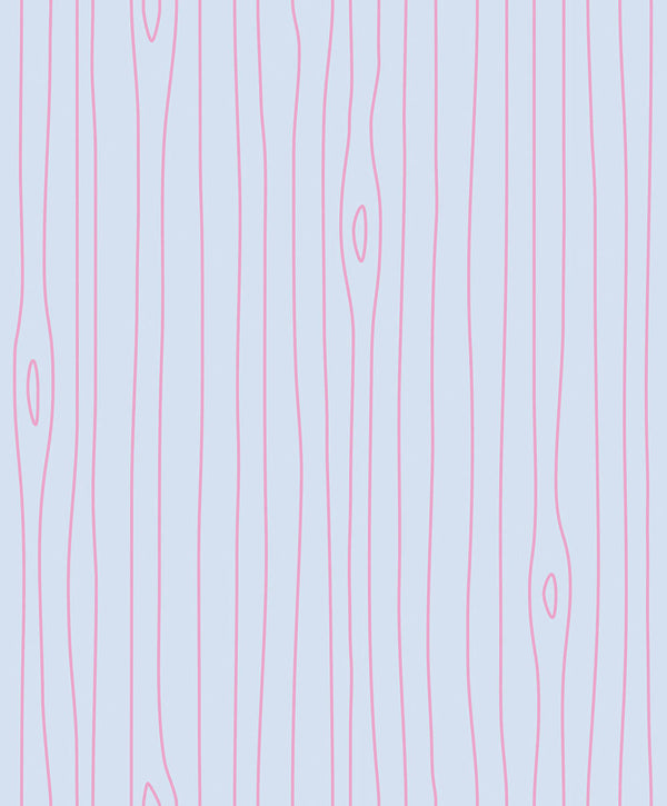 Emanuele Pangrazi Light blue and Pink Woodgrain Outline wallpaper