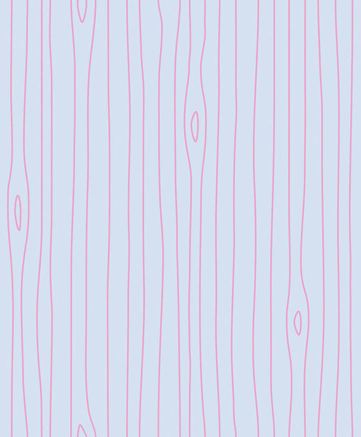 Emanuele Pangrazi Light blue and Pink Woodgrain Outline wallpaper