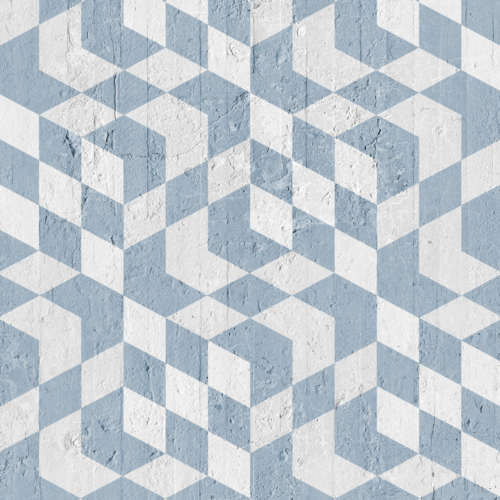 Emanuele Pangrazi Navy Geometric Cubes Wallpaper