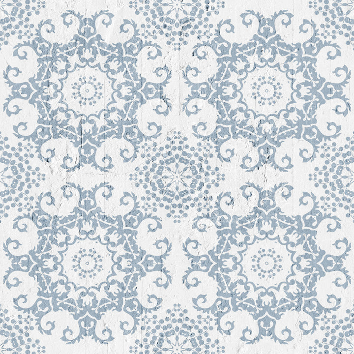 Emanuele Pangrazi Navy Geometric Damask Wallpaper