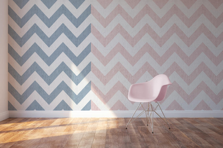 Emanuele Pangrazi Navy Geometric Stripes Wallpaper