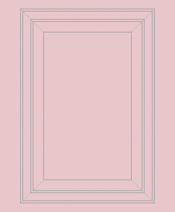 Emanuele Pangrazi Pink and Grey Panel Outline Wallpaper