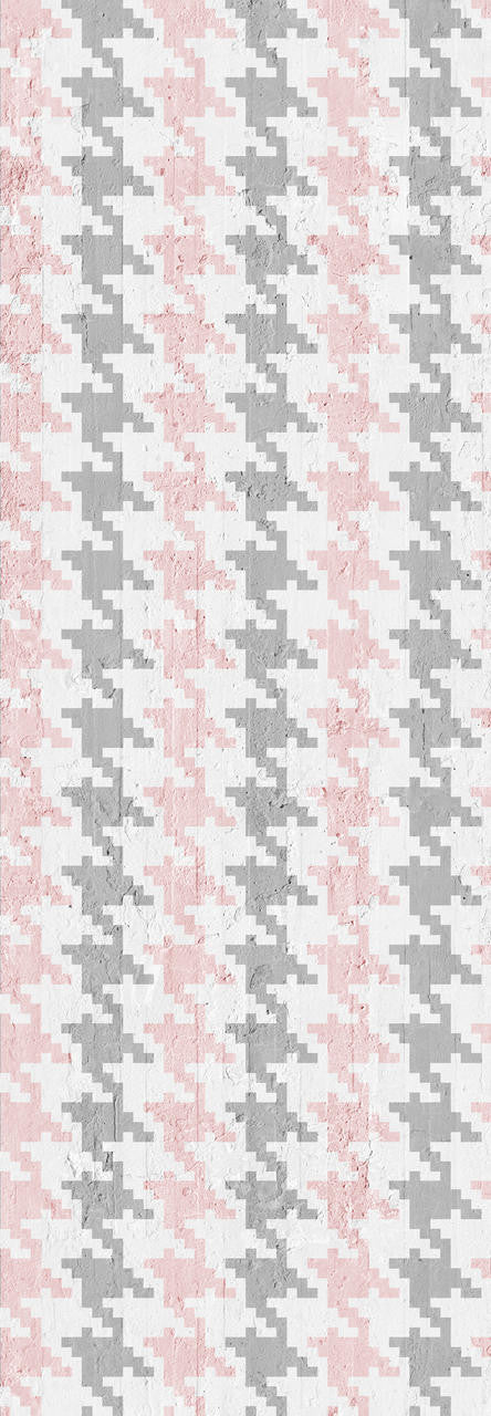 Emanuele Pangrazi Pink and Grey Pied De Poule wallpaper