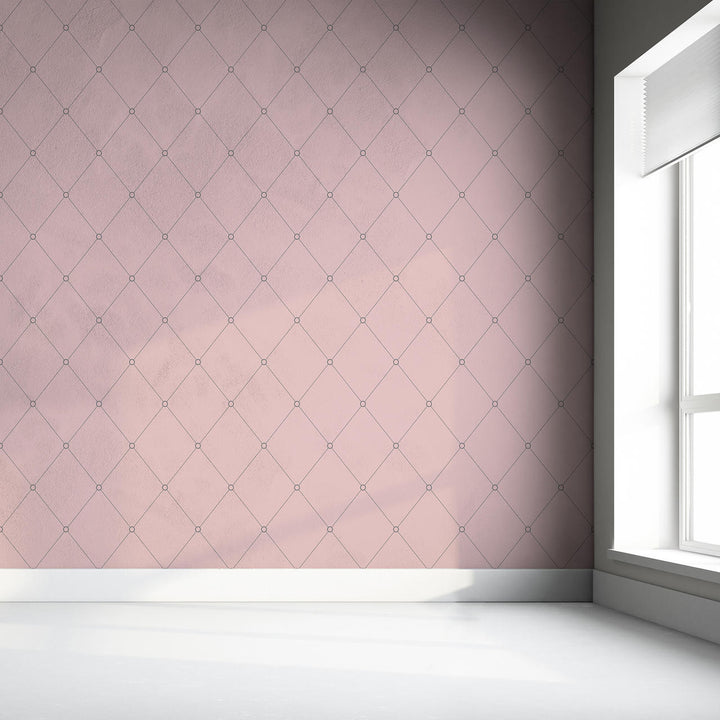 Emanuele Pangrazi Pink and Grey Quilt Outline Wallpaper