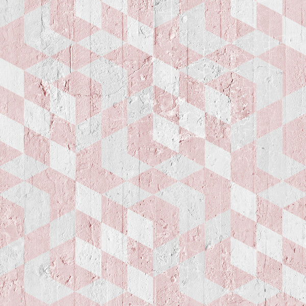 Emanuele Pangrazi Pink Geometric Cubes Wallpaper