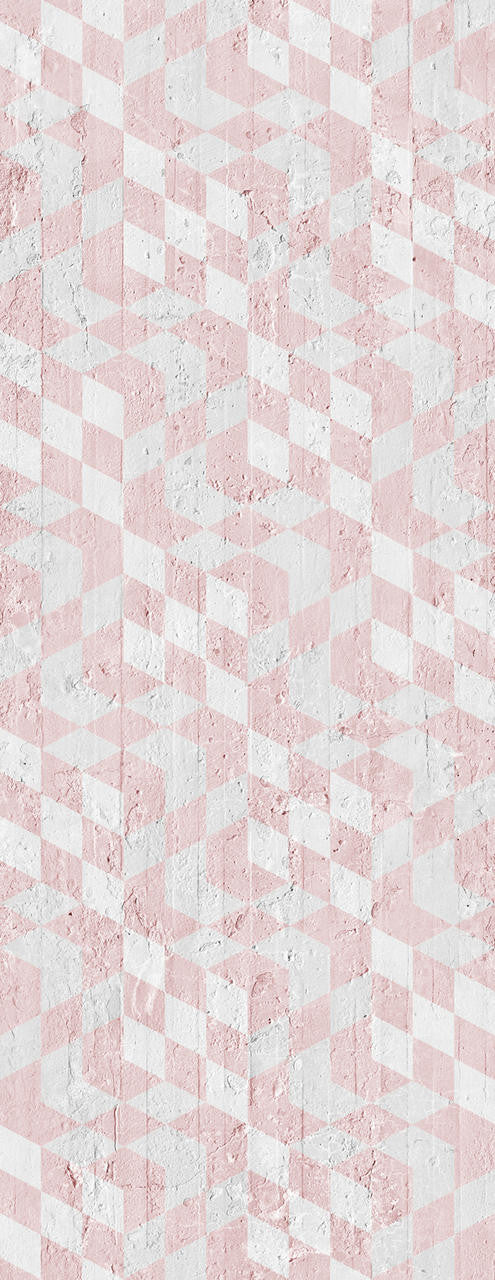 Emanuele Pangrazi Pink Geometric Cubes Wallpaper