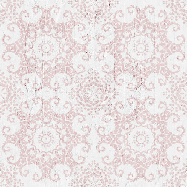 Emanuele Pangrazi Pink Geometric Damask Wallpaper