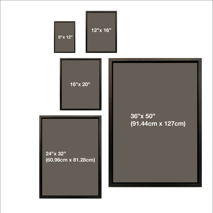 float Framed sizes