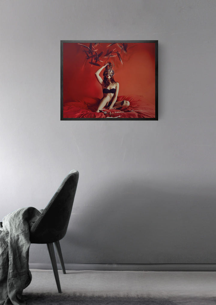 Himitsuhana Masked Framed Printed Canvas