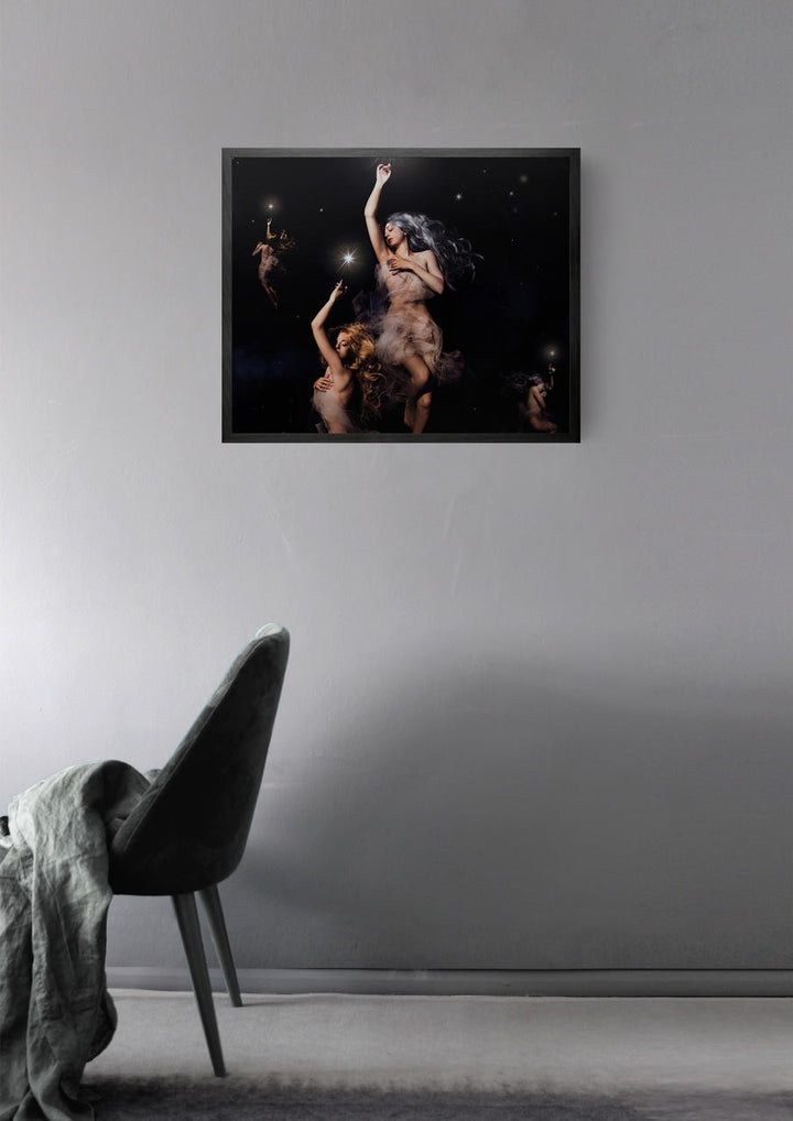 Himitsuhana Stars Hanger Framed Printed Canvas