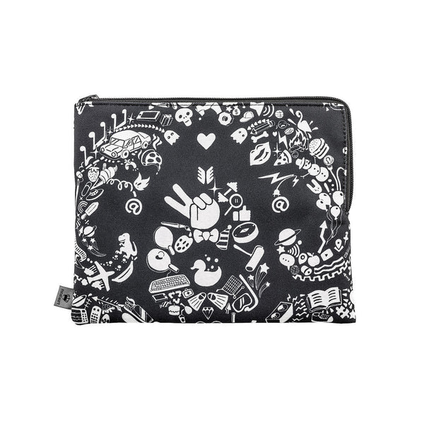 Kirin Young Black New World Damask Clutch