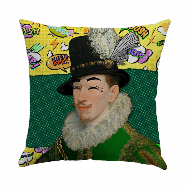 Kirin Young Comic Strip Green Gentleman Cushion