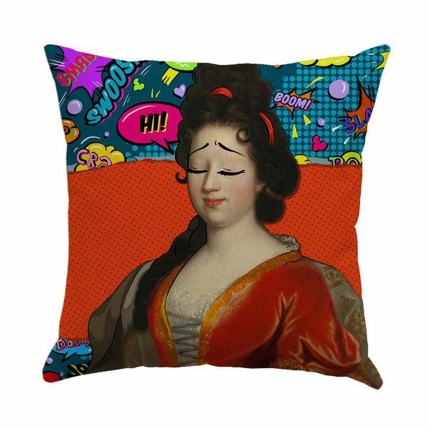 Kirin Young Comic Strip Orange Lady Cushion