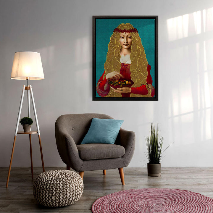 Kirin Young Noble Barbara  grey and teal wall art 