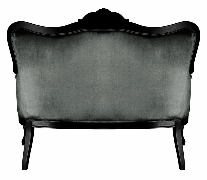 Michael Banks Grey Velvet Sofa with Ink Flow Pattern