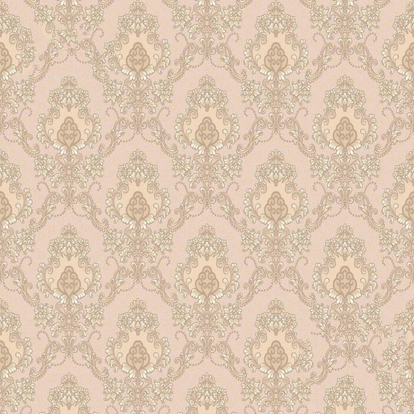 Mineheart Audley Damask Pattern Wallpaper- Dusty Pink