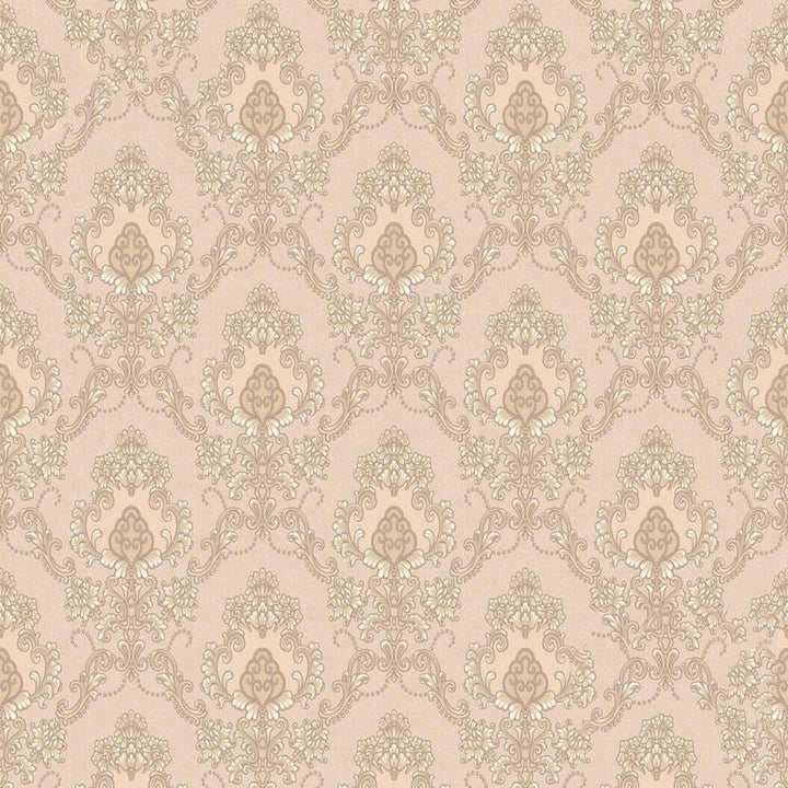 Mineheart Audley Damask Pattern Wallpaper- Dusty Pink