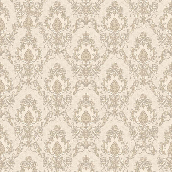 Mineheart Audley Damask Pattern Wallpaper- Warm White