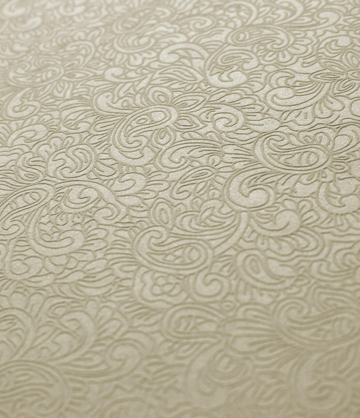 Mineheart Classico Paisley texture wallpaper - Magnolia